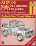 Suzuki Samurai and Sidekick Geo Tracker 1986 Thru 1996: All Models (Haynes Automotive Repair Manual Series)