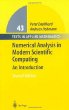 Numerical Analysis in Modern Scientific Computing