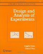 Design and Analysis of Experiments (Springer Texts in Statistics)