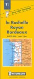 Michelin la Rochelle Royan Bordeaux, France Map No. 71 (Michelin Maps and Atlases)