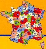 Michelin Local Map, No. 329: Correze, Dordogne, Perigueux, Tulle (France) and Surrounding Area, Scale 1:150,000