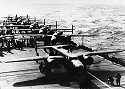 B25 Mitchels on the deck of the USS Hornet